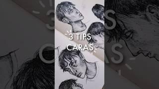 3 tips para dibujar rostros ️️ | #shorts #arte #dibujo #drawingtutorial