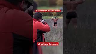 Shot by 12 Gauge RUBBER BUCKSHOT | Shocking Results… #funny #experiment #science