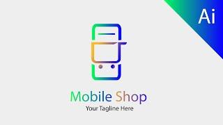 Logo Design Tutorial || Logo Design Illustrator || Mobile Shop logo design || Al Hamd Zone