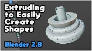 Extruding to Easily Create Shapes (an Exercise) -- Blender Beginner Tutorial (2.82)