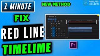 How To Fix Red line on timeline In Premiere pro 2024