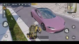 PUBG mobile pink Tesla roadster review.