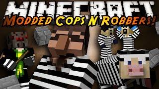 Minecraft Mini-Game : MODDED COPS N ROBBERS! MORPH!