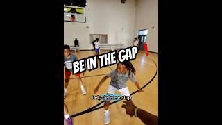 Proper help DEFENSE ️. Get in the gap, see your man and the ball ️#basketball #aau