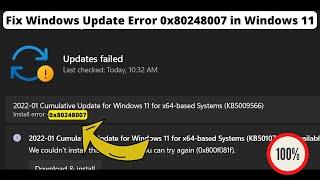 How To Fix Windows Update Error 0x80248007 In Windows 11