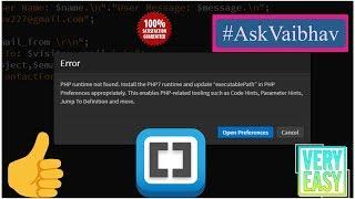 PHP runtime error in Brackets [FIXED] | Install PHP runtime | Update "executable Path" in PHP