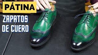 Transforma tus Zapatos Derby en una Obra de Arte: Pátina Verde y Azul Marino