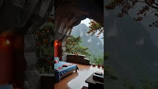 Rain outside Cave #shorts #rain #heavyrainnoise #rainsounds #rainysleep #relaxing #airain  #ai