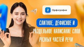 Слитное, дефисное и раздельное написание слов частей речи | 14 задание | ЕГЭ 2024 | Сторум