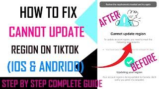 how to Fix Cannot Update Tiktok Region || how to change account region on tiktok 2024