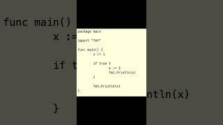 Golang Variable Scope #like #love #golang #programming #coder #viralshorts #trending