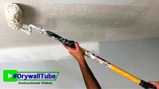 How To Skim Coat Your Ugly Ceiling With a PAINT ROLLER!