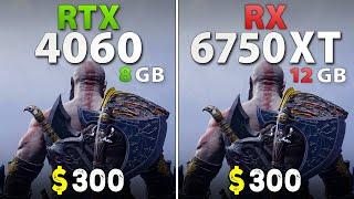 RTX 4060 vs RX 6750 XT // Test in 12 Games