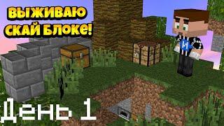 ВЫЖИВАЮ НА СКАЙБЛОКЕ ДЕНЬ 1 | Minecraft SkyBlock | Cristalix