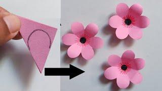 Easy Paper Flower Making | How to make easy paper flowers | Paper Flower Making Step By Step