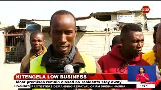 Traders in Kitengela town in Kajiado county closed businesses on Wednesday morning