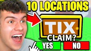 How To FIND ALL 10 TIX LOCATIONS In BEE SWARM SIMULATOR! ROBLOX THE CLASSIC EVENT