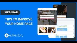 eDirectory Webinar - Tips to Build a Great Home Page for Online Directories