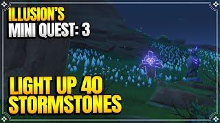 Light up 40 Stormstones for Chise | Illusion's Mini Quest 3 | Tsurumi Island |【Genshin Impact】