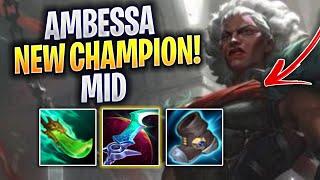 KOREAN CHALLENGER TRIES AMBESSA MID! *NEW CHAMPION* - Korean Challenger Plays Ambessa MID vs Qiyana!