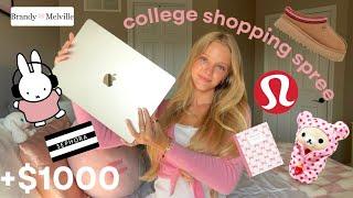 HUGE COLLEGE SHOPPING SPREE - **macbook unboxing** brandy melville , sephora, uggs, & thrifting