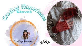 Easy Crochet Fingerless Gloves Tutorial | Cozy and Stylish DIY Gloves for Beginners!