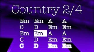 Country 2/4, Backing track for Guitar, Em, 105bpm. Play along and enjoy!