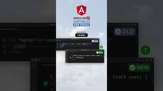 Angular 17 New Syntax for Loop Variables #angular #angular17