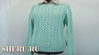 Вязание спицами пуловера Урок 55 часть 3 из 3 Knitting Pullover Pattern