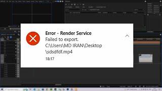 Error Service Render Falled To Export | Edius X Render Error Problem