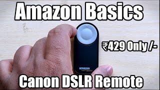 Amazon Basics Canon DSLR Remote | How to use Amazon Basics Canon Remote Control for Image & Video