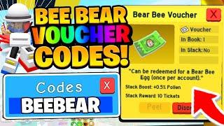 All Bee Bear Voucher Codes In Roblox Bee Swarm Simulator