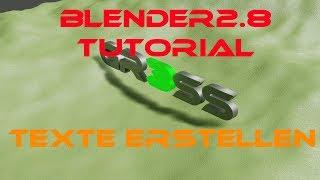 Blender 2 8 Tutorial Texte erstellen für Intros deutsch