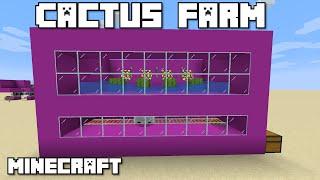 Minecraft 1.15. Simple CACTUS FARM Tutorial.