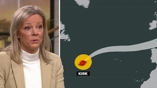 Så drar sig orkanen Kirk mot Sverige – ”Rejält blåsigt väder” | Nyhetsmorgon | TV4 & TV4 Play