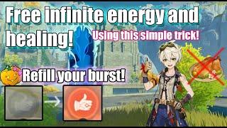 Infinite free energy and health using this one trick! - Genshin Impact 2.3 Energy Amplifier