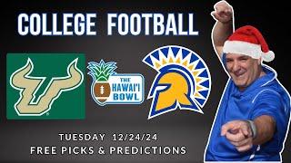 College Football Free Pick - South Florida vs San Jose State - Tuesday 12/24/24 | Picks And Parlays