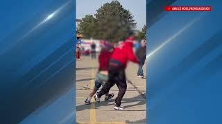 Altercation in lines at Trump event in Saginaw, MI