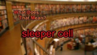 What does sleeper cell mean?