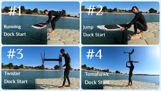 Pump Foil Dock Start Types: Running, Jump, Twister & Tomahawk #pumpfoil #hydrofoil #dockstart #foil