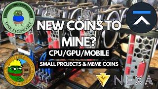 New Meme & Small Coins To Mine | GPU/CPU/Mobile Mining | Small Coins To Mine 2023/24 | Spec Mining