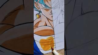 Drawing Vegito in [1h vs 10hrs][part 1]#shorts