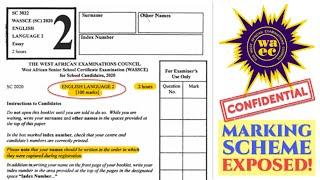 WAEC WASSCE ENGLISH  OFFICIAL MARKING SCHEME  A MUST WATCH 