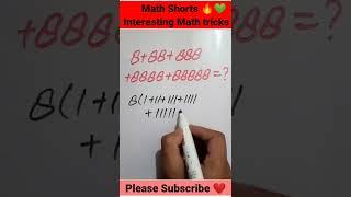 Mr Respect shorts | math tricks | math shorts #shorts #maths #fractiontricks