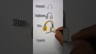 Headphones  Drawing Sketch Art normal vs legend #art #drawing #draw #easydrawing #headphones