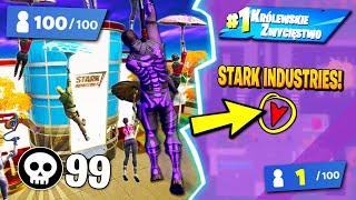 100 WIDZÓW tylko na STARK INDUSTRIES w Fortnite ... (mega DYMY!)