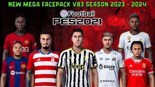 NEW MEGA FACEPACK V83 SEASON 2023 - 2024 || PES 2021 SMOKEPATCH & INFERNO || SIDER & CPK VERSION