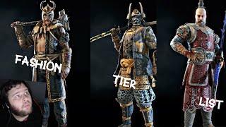 For Honor Fashion TIER List!