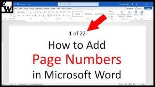 How to Add Page Numbers in Microsoft Word