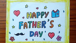 father's day special drawing || Father's day greeting card drawing